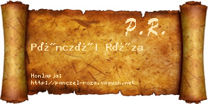 Pánczél Róza névjegykártya