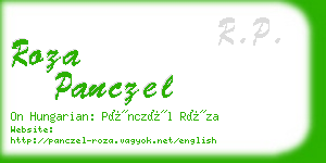 roza panczel business card